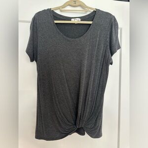 Nine Britton charcoal gray tee